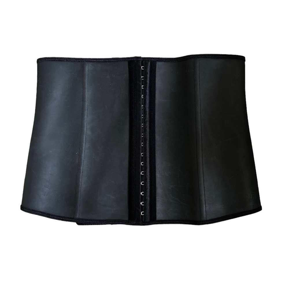 NWOT Black Latex Waist Trainer Size L
